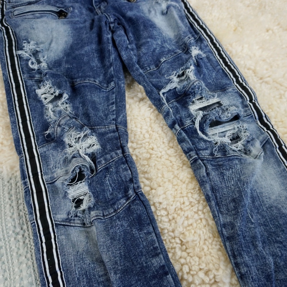 Rue 21 Premium Denim Jeans Side Stripe Skinny Tag Size 32 X 32 See Photos - Picture 6 of 13